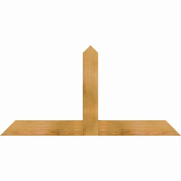 Ekena Millwork Portland Rough Sawn Timber Gable Bracket, Western Red Cedar, 48"W x 24"H x 2"D x 4"F, 12/12 Pitch GBW048X24X0204POR00RWR - main